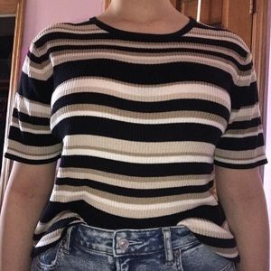 Vintage Short-Sleeved Sweater